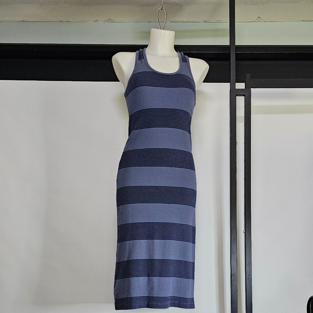 Marc New York Striped Tank Dress – Navy & Slate Bodycon Midi, Casual Chic